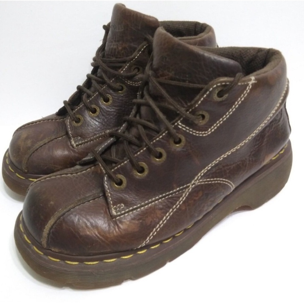 Dr. Martens Women's Size 10 Vintage Brown Leather Daisy Ankle Boots 12281